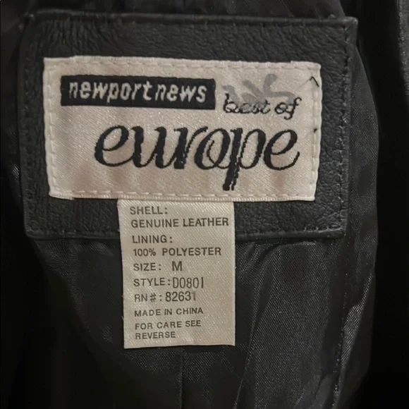Newport News Black Leather Women's Jacket size Medium - Picture 13 of 13